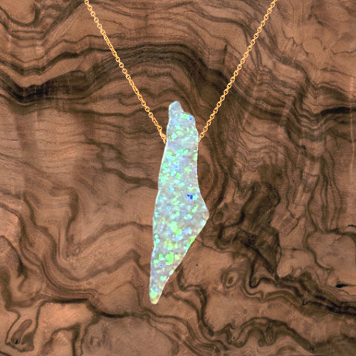 Free Palestine Necklace - White